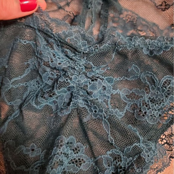 Emerald Green Victoria's Secret Lace Lingerie Teddy - Picture 7 of 14